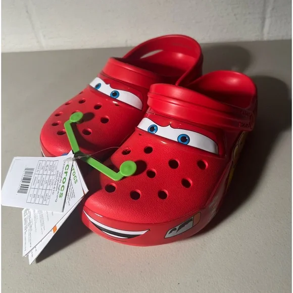 Disney Pixar Lightning McQueen Light Up Crocs Men's Size Women's Size  New